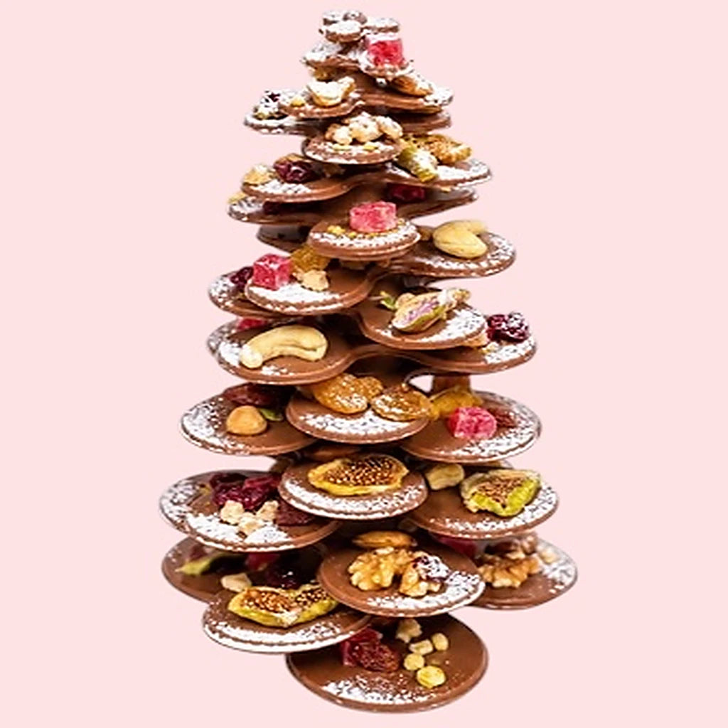 Christmas Chocolate Tree with Nuts & Dried Fruit