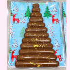 Christmas dubai chocolate tree gift with gold decoration and festive packaging
