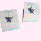 Sweet Snap Sydney white square smash cake with custom Minecraft print for a 6th birthday, featuring a personalized message.